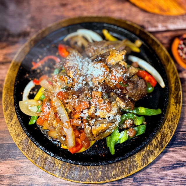 Two Choice Sizzling Fajitas.